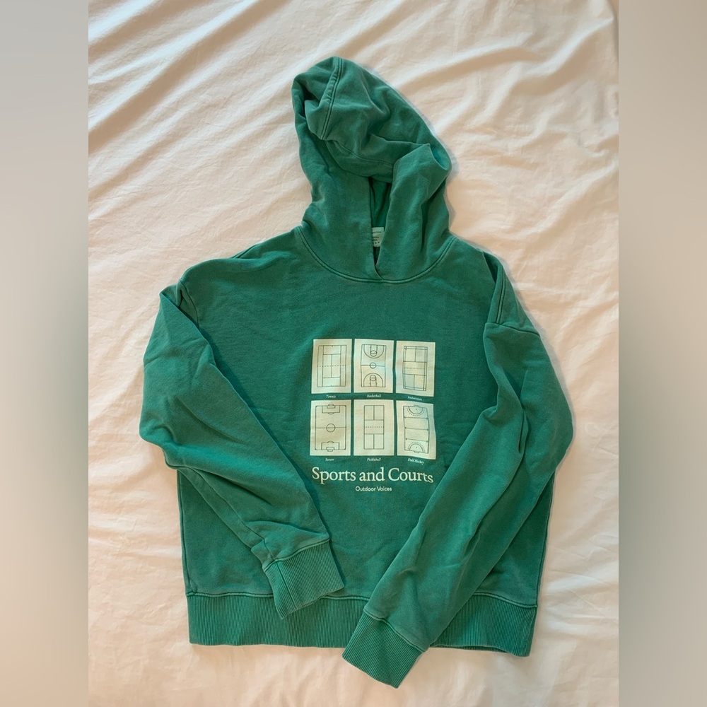 Outdoor Voices French Terry Green Sweatshirt Medium